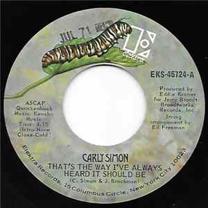 Carly Simon - That's The Way I've Always Heard It Should Be FLAC album