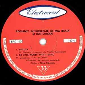 Mia Braia Și Ion Luican - Romanțe Interpretate De Mia Braia Și Ion Luican FLAC album