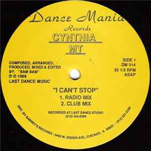 Cynthia MT - I Can't Stop FLAC album