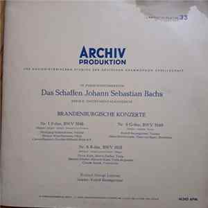 Johann Sebastian Bach — Festival Strings Lucerne - Leader: Rudolf Baumgartner - Brandenburgische Konzerte Nr. 1 F-dur / Nr. 4 G-dur / Nr. 6 B-dur FLAC album