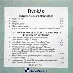 Anton Dvořák - Sinfonia N.8 In Sol Magg. Op.88 - Trio Per Violino, Violoncello E Pianoforte In Mi Min. Op.90 FLAC album
