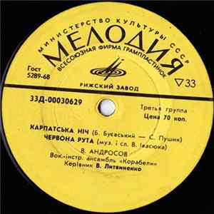 Корабели / Украïнський Нар. Хор Iм. Г. Верьовки - Карпатська Нiч FLAC album