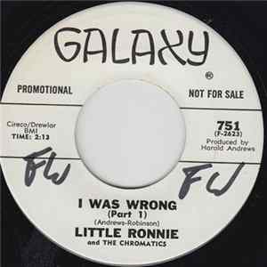 Little Ronnie And The Chromatics - I Was Wrong FLAC album