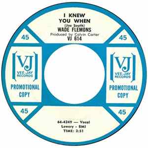 Wade Flemons - I Knew You When / That Other Place FLAC album