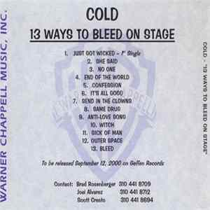 Cold - 13 Ways To Bleed On Stage FLAC album