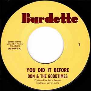Don & The Goodtimes - You Did It Before / Colors Of Life FLAC album