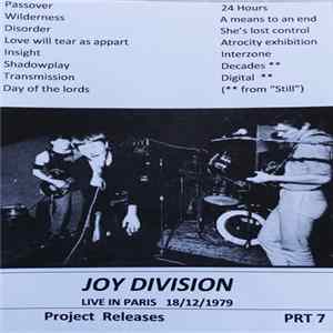 Joy Division - Live In Paris 18/12/1979 FLAC album