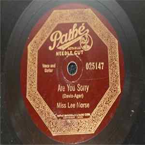 Miss Lee Morse And Her Blue Grass Boys / Miss Lee Morse - Are You Sorry / The Shadows On The Wall FLAC album