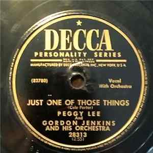Peggy Lee And Gordon Jenkins And His Orchestra - Just One Of Those Things / I'm Glad There Is You FLAC album