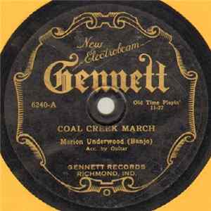 Marion Underwood / Da Costa Woltz's Southern Broadcasters - Coal Creek March / Evening Star Waltz FLAC album