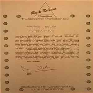 Thomas Dolby - Hyperactive! FLAC album