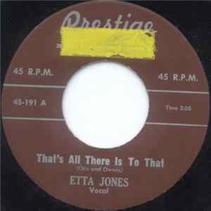 Etta Jones - That's All There Is To That / Canadian Sunset FLAC album