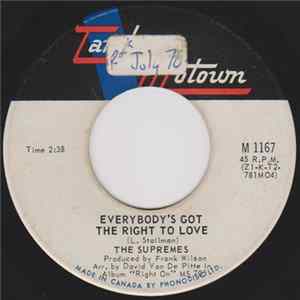 The Supremes - Everybody's Got The Right To Love FLAC album