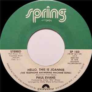 Paul Evans - Hello, This Is Joannie (The Telephone Answering Machine Song) FLAC album