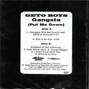 Geto Boys - Gangsta (Put Me Down) FLAC album