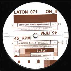 Ectro Usic / A.Burger - Kratal / Device C (DJ Sotofett's 808 Club Mix) FLAC album