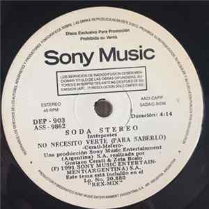 Soda Stereo - No necesito verte (para saberlo) FLAC album