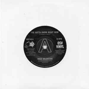 Rose Valentine ,"/" Susan Barrett - I've Gotta Know Right Now /What's It Gonna Be FLAC album