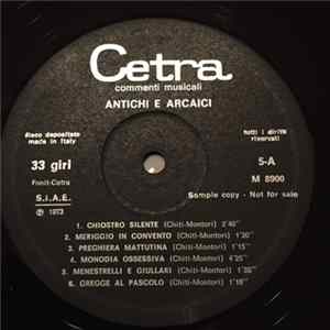 Sergio Montori, Gian Paolo Chiti - Antichi e arcaici FLAC album