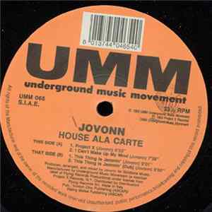Jovonn - House Ala Carte FLAC album