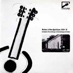 Rufus & Ben Quillian - Rufus & Ben Quillian 1929-31: Complete Recordings In Chronological Order FLAC album