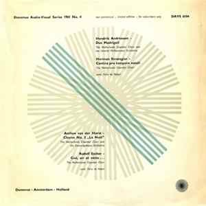Hendrik Andriessen, Herman Strategier, Anthon van der Horst, Rudolf Escher - Due Madrigali / Cantica Pro Tempore Natali / Choros No. 2 "La Nuit" / Ciel, Air Et Vents... FLAC album