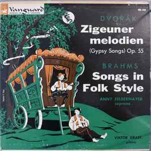 Dvorak / Brahms : Anny Felbermayer, Victor Graef - Gypsy Songs Op. 55/Songs in Folk Style FLAC album