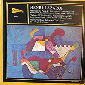 Henri Lazarof - Textures/Cadence III/Partita FLAC album