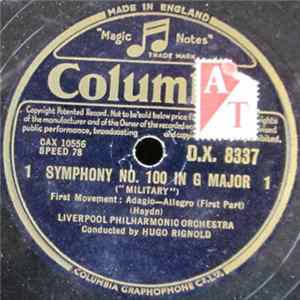 Haydn, Royal Liverpool Philharmonic Orchestra, Hugo Rignold, Sir Malcolm Sargent - Symphony No. 100 In G Major ("Military"); FLAC album