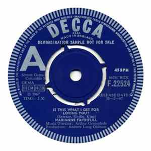 Marianne Faithfull - Is This What I Get For Loving You? FLAC album