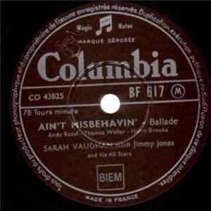 Sarah Vaughan With Jimmy Jones And His All Stars - Ain't Misbehavin' / Can't Go Out Of This Mood FLAC album