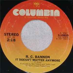 R.C. Bannon - It Doesn't Matter Anymore FLAC album