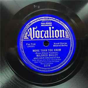 Mildred Bailey And Her Orchestra - 'Long About Midnight / More Than You Know FLAC album
