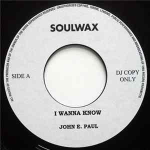 John E. Paul / R.L. Burnside - I Wanna Know / It's Bad You Know FLAC album