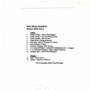 Various - Sony Music Neuheiten Januar 2002, Teil I FLAC album