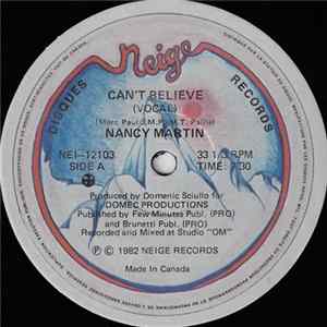Nancy Martin - Can't Believe FLAC album