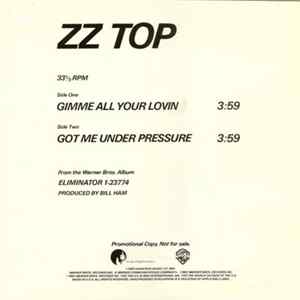 ZZ Top - Gimme All Your Lovin / Got Me Under Pressure FLAC album