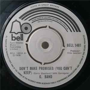 G. Band - Don't Make Promises (You Can't Keep) FLAC album