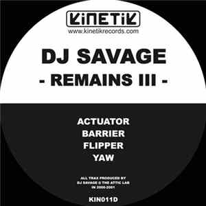 DJ Savage - Remains III FLAC album