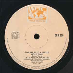 Chairmen Of The Board - Give Me Just A Little More Time FLAC album