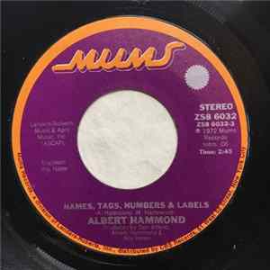 Albert Hammond - Names, Tags, Numbers & Labels / Fountain Avenue FLAC album