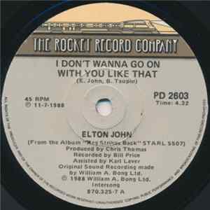 Elton John - I Don't Wanna Go On With You Like That FLAC album