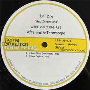 Dr. Dre - Bad Intentions FLAC album
