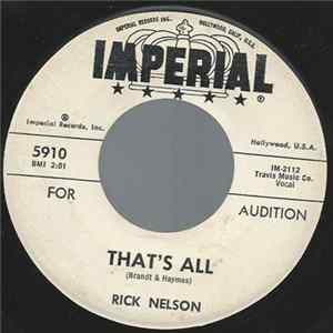 Rick Nelson - That's All FLAC album