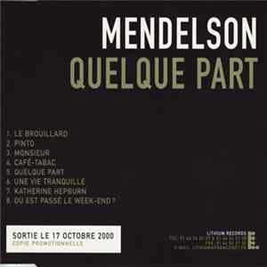 Mendelson - Quelque Part FLAC album
