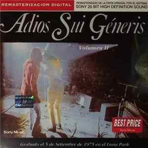 Sui Generis - Adios Sui Géneris, Volumen II FLAC album