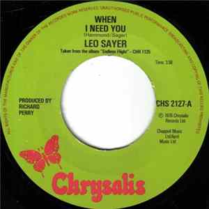 Leo Sayer - When I Need You FLAC album