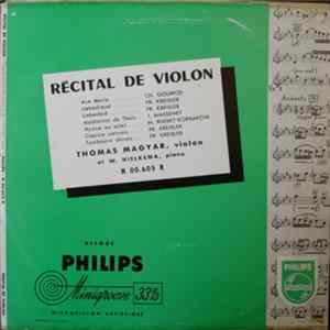 Thomas Magyar Et W. Hielkema - Récital De Violon FLAC album