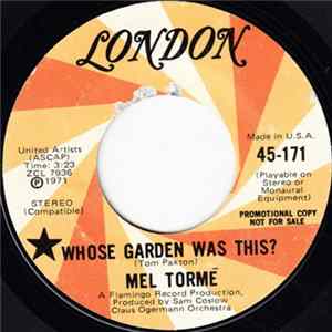 Mel Tormé - Whose Garden Was This? / Morning Star FLAC album