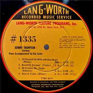 Johnny Thompson - Baritone; Piano Accompaniment By Ray Carter / The Lenny Herman Quintette - Johnny Thompson - Baritone; Piano Accompaniment By Ray Carter / The Lenny Herman Quintette FLAC album